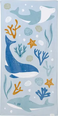 Image de Little Dutch Badetuch Ocean Dreams blau - 120 cm
