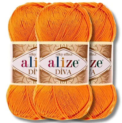 Zdjęcie produktu dla Alize 3x 100 g wełna Diva, jednolita, szydełkowanie, dzierganie (120)