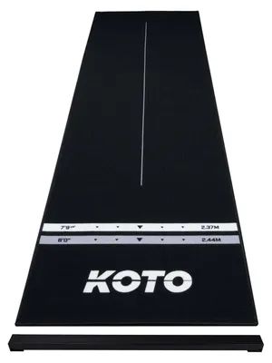 Productafbeelding van Dartmat dartsmat tapijt - 285 x 80 cm - Antislip - Met checkout tabel en 4 werplijnen