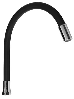 Produktbild von Aqualine Flexibler Auslaufarm für Wasserhahn, 470mm, 3/4", schwarz matt