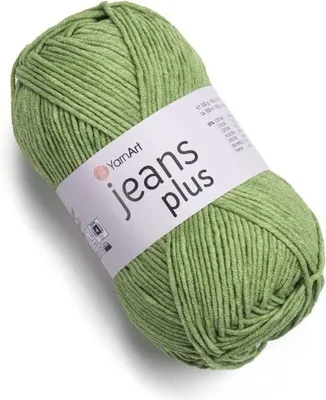 Produktbild von YarnArt Jeans Plus 69 Gruen Baumwolle Acryl 100g 160m Aran Amigurumi Stricken