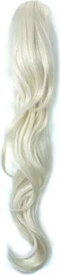 Produktbild von WIG ME UP T200-613 Haarteil Zopf Pferdeschwanz sehr lang gestuft gewellt Platinblond Hellblond 60 cm