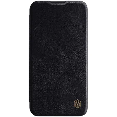 Zdjęcie produktu dla Nillkin Qin Leather Pro Case Etui Iphone 14 Pro Max Osłona Na Aparat Kabura Pokrowiec Obudowa Z Klapką Czarny