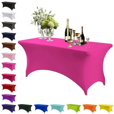 Obrázok produktu pre Elastická obruska, ružová farba, 183 x 76 cm, obdĺžnikový tvar, vyrobená zo Elastanu, umývateľná, odolná voči pokrčeniu
