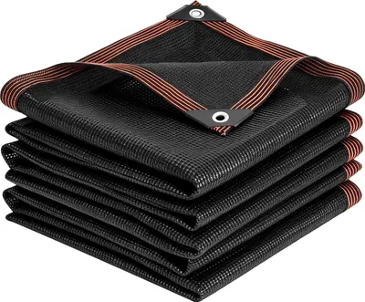Immagine prodotto di Ikodm Set da 2 reti frangisole 200x400 cm, nero con occhielli, protezione UV al 95%, per giardino, balcone, terrazza, pergola e recinzione