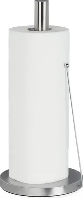 Produktbild von Silberne Küchenrollehalter - Stabiler Standdesign - Kraftvoll Antislip-Fußstück - 1 Stück - Küche
