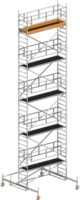 Produktbild von Layher Uni Standard P2 SAFETY PLUS mit Doppelgeländer, 1421109 max. Plattformhöhe, 9.38 m