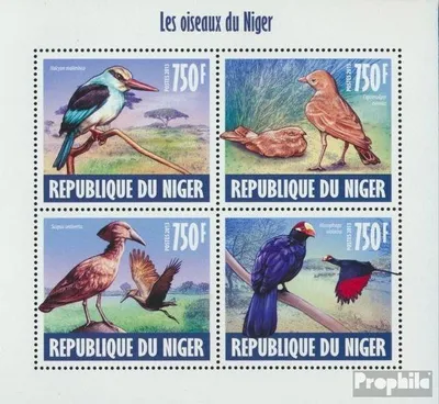 Produktbild von Briefmarken Niger 2013 Mi 2431-2434 Kleinbogen (kompl. Ausg.) postfrisch Vögel von Niger