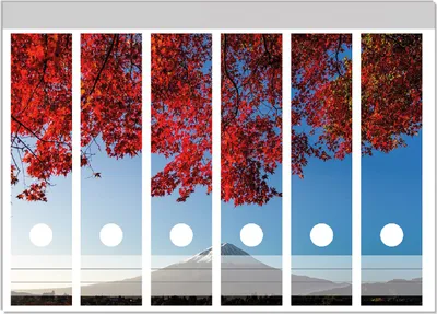 Produktbild von Wallario Ordnerrücken Sticker, selbstklebend für breite Ordner, 6 Stück, Motiv Vulkanpanorama im Herbst