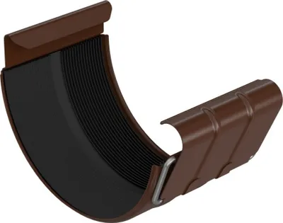 Zdjęcie produktu dla BRYZA Łącznik rynnowy ocynkowany Ø 125 mm, brązowy RAL 8017