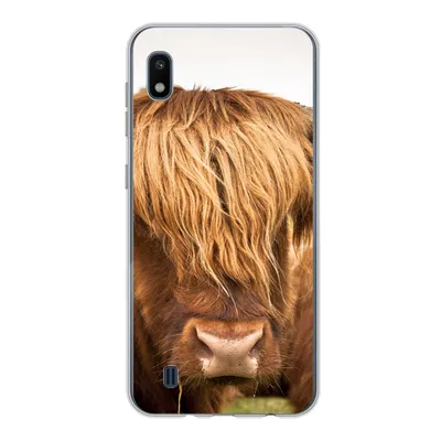 Produktbild von MuchoWow® Handyhülle Schutzhülle Hülle für Samsung Galaxy A10 Schottische Highlander - Braun - Gras Silikon Softcase Handy Hülle - Schutzhülle