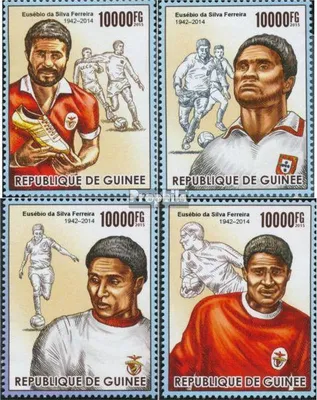Produktbild von Briefmarken Guinea 2015 Mi 11373-11376 (kompl. Ausgabe) postfrisch Eusebio