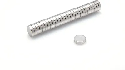 Produktbild von Neodym Magnete 8 x 2 mm 10 Stück mm N38, Extrem stark, Magnettafeln, Kühlschränke, Whiteboards, DIY