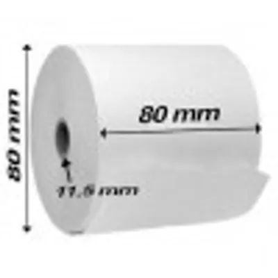 Produktbild von Thermorolle 80 x 80 x 12mm /80m weiß VE=40 Stück
