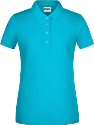 Produktbild von Ladies' Basic Polo Klassisches Poloshirt turquoise, Gr. L