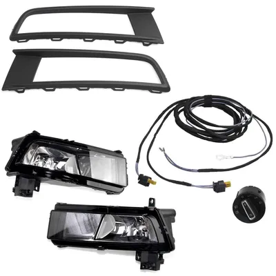 Immagine prodotto di Fari antinebbia originali Kufatec, griglia, cablaggio e interruttore per VW Touran II (5T)