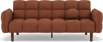 Image de Best Mobilier Adam - Canapé convertible clic-clac 2 places en tissu texturé , Terracotta