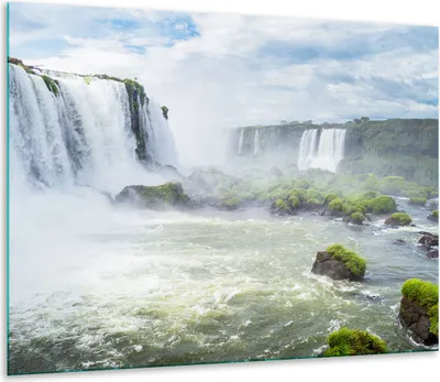 Produktbild von Herdabdeckplatten Glaskeramikkochfeld-Abdeckung Spritzschutz Glas 60x52cm Wasserfall