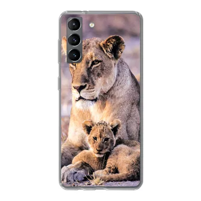 Produktbild von MuchoWow® Handyhülle Schutzhülle Hülle für Samsung Galaxy S21 Löwin - Löwe - Junges Silikon Softcase Handy Hülle - Softcase