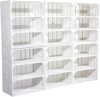 Immagine prodotto di Scatola portaoggetti alta con 2 ripiani, stile *Shabby Chic* (set da 6)