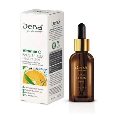 Image de Sérum visage à la vitamine C pure à 15% pour une peau éclatante, 30 ml