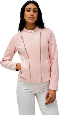 Produktbild von Salsa Jeans Suede Moto Jacke Rosa L Frau Rosa L