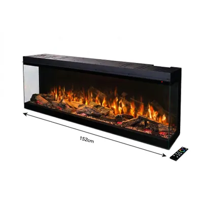 Produktbild von Xaralyn Elektrischer Einbaukamin - Fogo Forest 152 - alle Farben - 1500 Watt Heizung - mit Fernbedienung - Cinewall Kamin - geeignet für TV 65 Zoll
