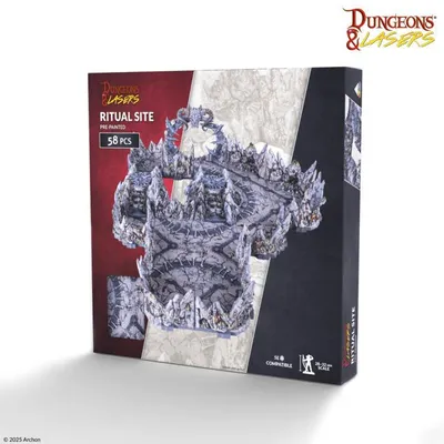 Produktbild von Dungeons & Lasers: Vorbemaltes Geländeset „Ritualstätte“