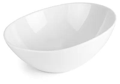 Schräge Melamin-Schale Ø 30 cm, weiß, spülmaschinengeeignet, stapelbar
