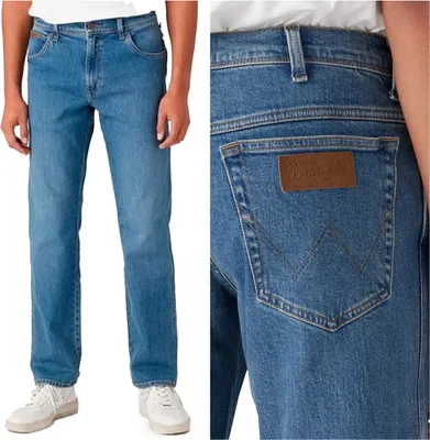 Produktbild von WRANGLER, Herren Jeanshosen, Straight fit, TEXAS, W36 L34, Blau, Jeans, baggyjeans, buggy
