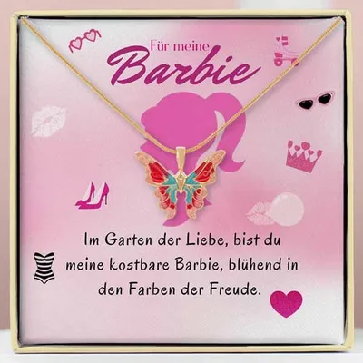 Produktbild von Für meine Barbie - Goldene Schmetterlingshalskette - Kette für Damen mit Geschenk Box - BIANCA_FAIRYTOPIA