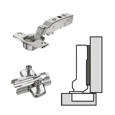 Produktbild von Hettich Sensys 8645i TH 52, Möbel - Scharnier Topfband SOFT-Closing 110° Mittel-/Zwillingsanschlag Mit Montageplatte