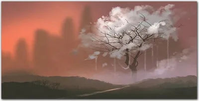 Produktbild von Coloray Küchenrückwand 100x50 Spritzschutz aus Glas - Baum