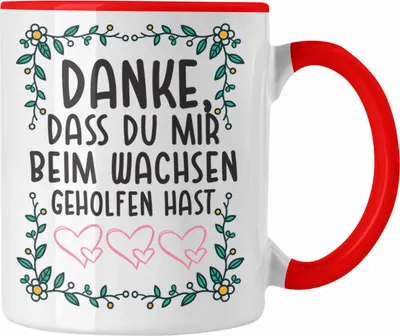 Produktbild von Trendation - Erzieherin Tasse Geschenk Herz Geschenke Abschiedsgeschenk mit Spruch Kaffeetasse Kindergärtnerin (Rot)