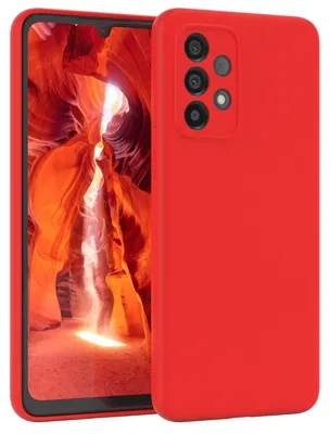 Produktbild von EAZY CASE Silikonhülle für Samsung Galaxy A33 5G Silikon Backcover Schutz in Rot