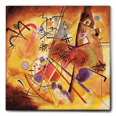 Image de Giallobus - Paysage abstrait - Vassily Kandinsky - 70L x 70l cm - Tableau - Toile à cadre standard