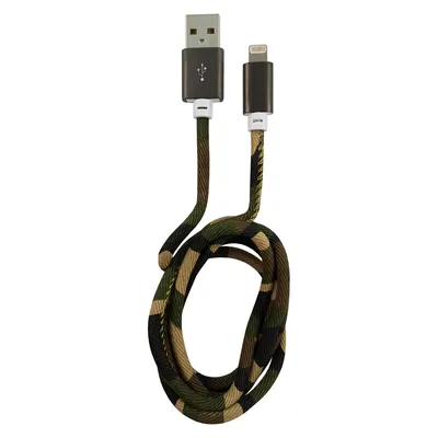 Image de LC-Power LC-C-USB-Lightning-1M-5 (MFI) Câble USB A à Lightning, Camouflage gris