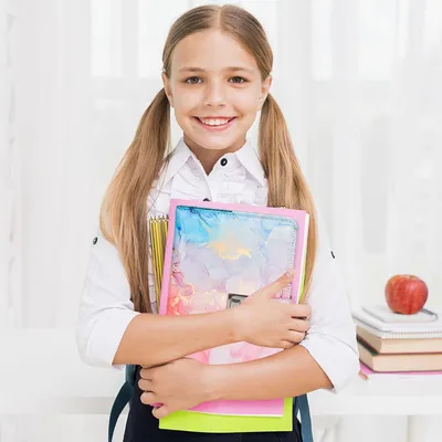 Produktbild von Tagebuch mit Schloss für Mädchen - A5 Reise-Notizbuch mit Kugelschreiber und Aufklebern als Geschenk für Kinder