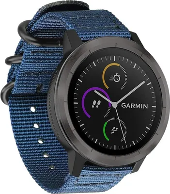 Produktbild von Strap-it Garmin Vivoactive 3 Nylon Schnallenband (Blau)