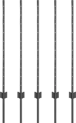 Produktbild von vidaXL Eingebetteter Zaunpfosten 5 pcs Grau 140 cm