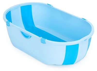 Produktbild von Baby-Badewanne, faltbare Touristen-Badewanne, blauer Abfluss