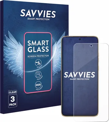 Produktbild von 3x Savvies Schutzglas Folie für Motorola Edge 50 Neo 9H Panzer Schutzfolie Glas Displayschutz klar transparent