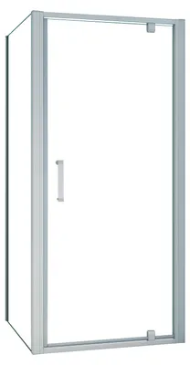 Produktbild von Duschspa Duschkabine 100x185cm Duschabtrennung Pendeltür Schwingtür mit 90cm Seitewand 5mm ESG Sicherheitsglas Mattgrau Nischentür