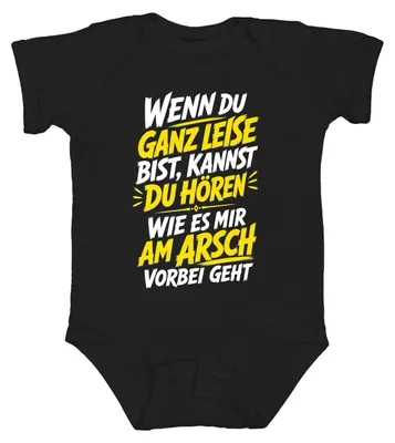 Productafbeelding van Als je heel stil bent: "Statement" broekje, ironisch, voor in het kantoor. Babybroekje, zwart, maat 3/6 maanden