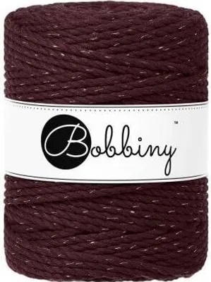 Obrázek produktu pro Bobbiny 3PLY Macramé Rope 5 mm 100 m Golden Burgundy Šňůra