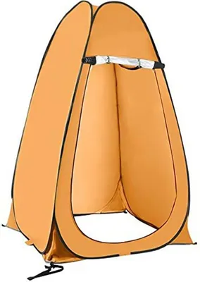Produktbild von Welikera Gartendusche, Dusch/WC/Umzieh Zelt Outdoorzelt Lagerzelt Pop Up Toilettenzelt, Umkleide- und Duschzelt Sekundenzelt -120x120x190cm, Orange