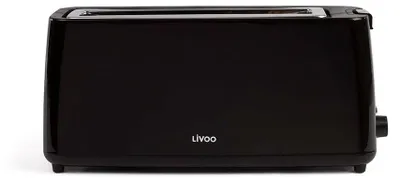 Toaster 900 W, 1 Schlitz, schwarz, 3 Bräunungsstufen