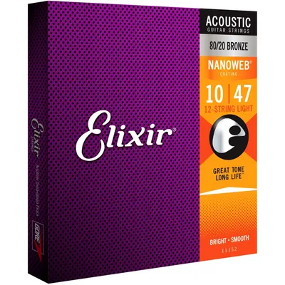 Immagine prodotto di Elixir Acoustic 80/20 Bronze 12 corde Nanoweb