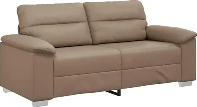 A studio shot of a two-seater sofa.