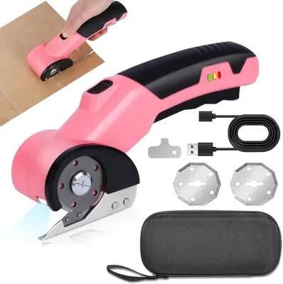 Elektrische Akku-Schere 4,2 V, Rollschneider mit LED-Licht, 2000 mAh